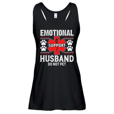 Emotional Support Husband Do Not Pet Ladies Essential Flowy Tank