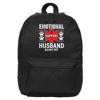 Emotional Support Husband Do Not Pet 16 in Basic Backpack