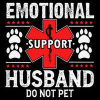 Emotional Support Husband Do Not Pet 16 in Basic Backpack