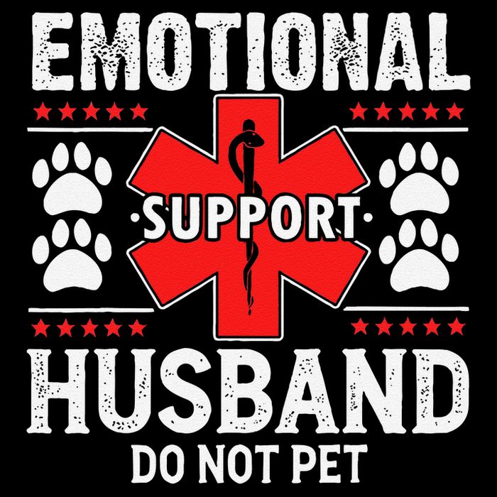 Emotional Support Husband Do Not Pet 16 in Basic Backpack