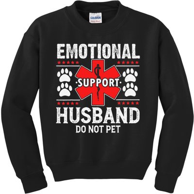 Emotional Support Husband Do Not Pet Kids Sweatshirt