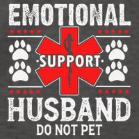Emotional Support Husband Do Not Pet Vector Backpack