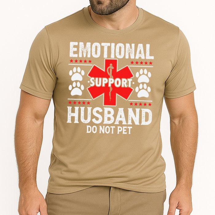 Emotional Support Husband Do Not Pet Cooling Performance Crew T-Shirt