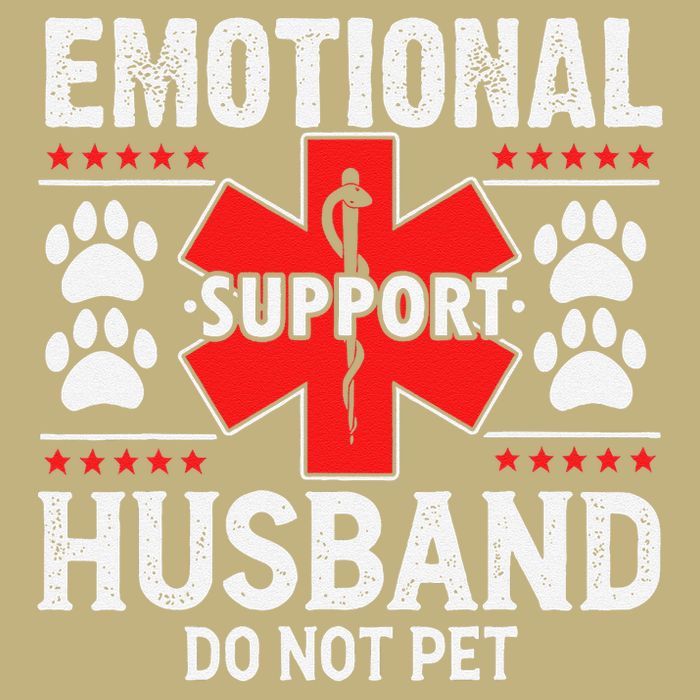 Emotional Support Husband Do Not Pet Button
