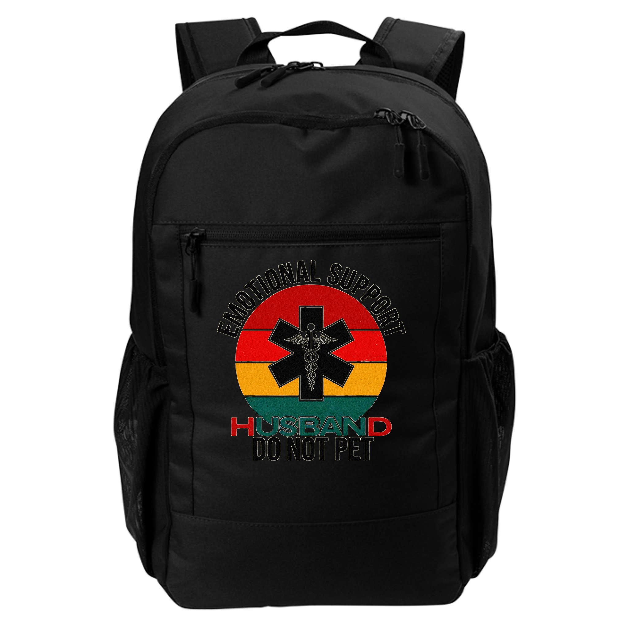 Emotional Support Husband Do Not Pet Funny women Backpack