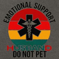 Emotional Support Husband Do Not Pet Funny women Cotton Canvas Backpack