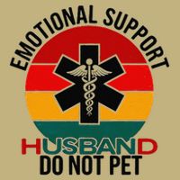 Emotional Support Husband Do Not Pet Funny women T-Shirt