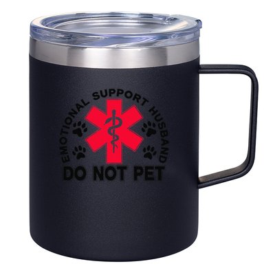 Emotional Support Husband Do Not Pet 12oz Stainless Steel Coffee Mug