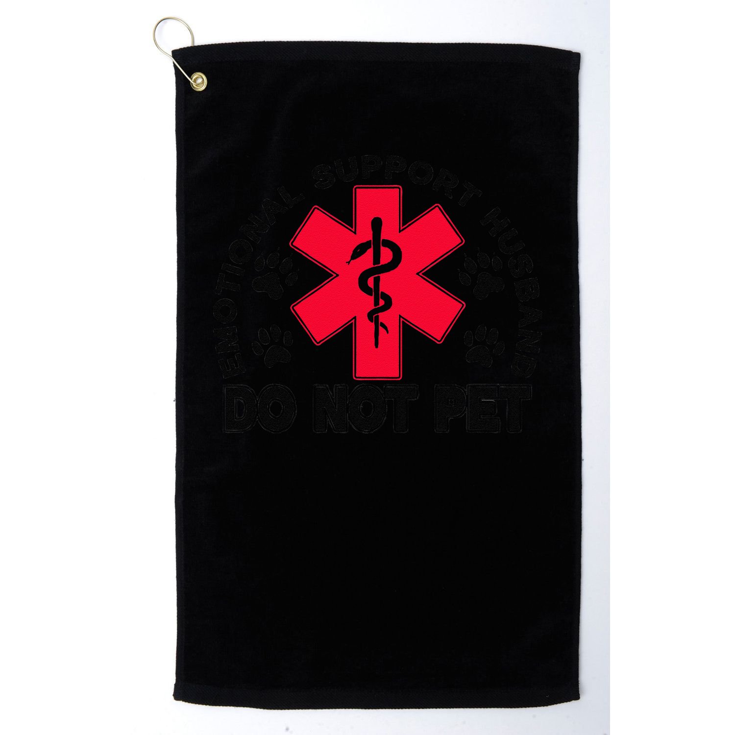 Emotional Support Husband Do Not Pet Golf Towel