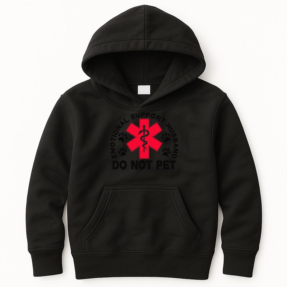 Emotional Support Husband Do Not Pet Kids Hoodie