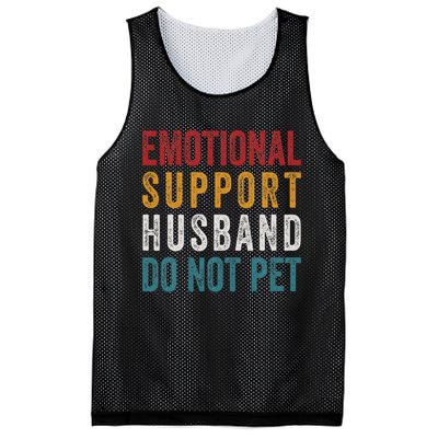 Emotional Support Husband Do Not Pet Funny Husbands Mesh Reversible Basketball Jersey Tank