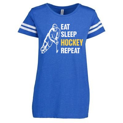 Eat Sleep Hockey Repeat Ice Hockey Enza Ladies Jersey Football T-Shirt