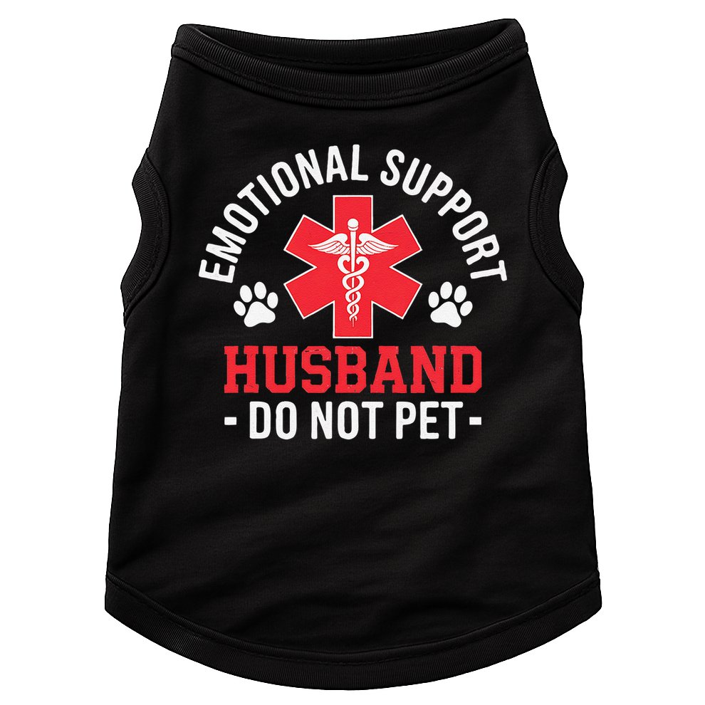 Emotional Support Husband Do Not Pet Doggie Tank