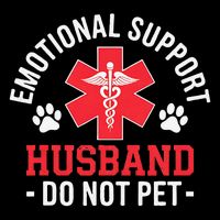 Emotional Support Husband Do Not Pet Drawstring Bag