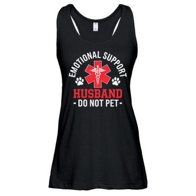 Emotional Support Husband Do Not Pet Ladies Essential Flowy Tank