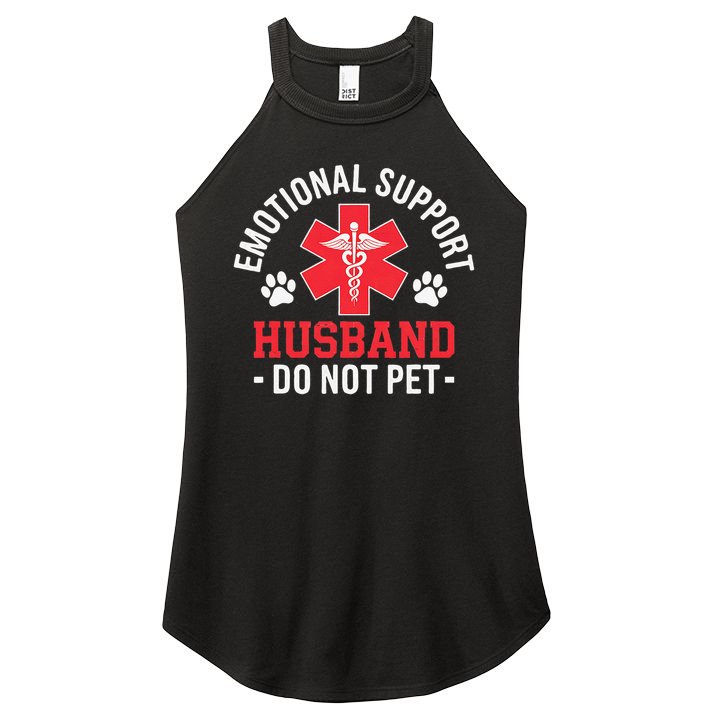 Emotional Support Husband Do Not Pet Women's Perfect Tri Rocker Tank