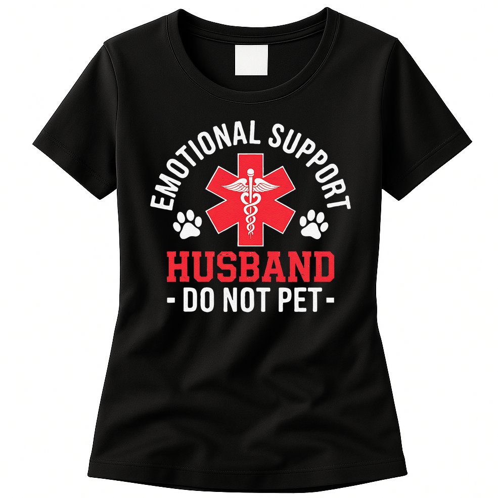 Emotional Support Husband Do Not Pet Womens T-Shirt