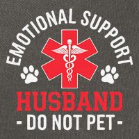 Emotional Support Husband Do Not Pet Cotton Canvas Backpack