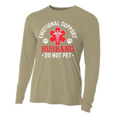 Emotional Support Husband Do Not Pet Cooling Performance Long Sleeve Crew