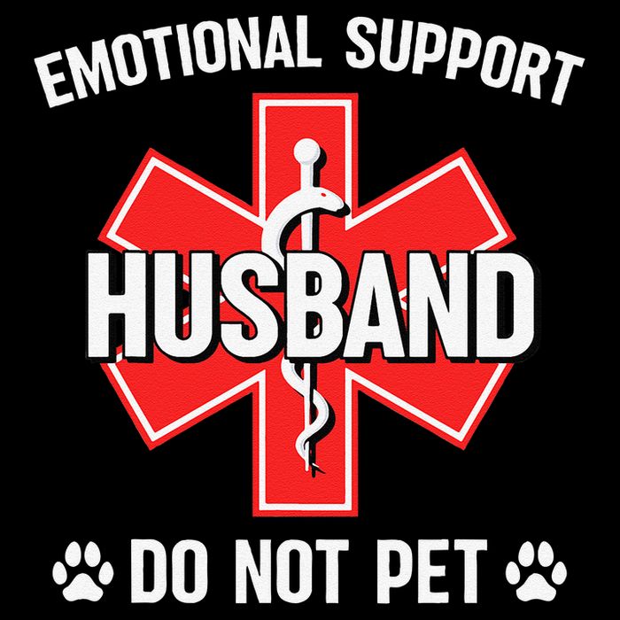 Emotional Support Husband Do Not Pet Couple Humor Dog Lover Backpack