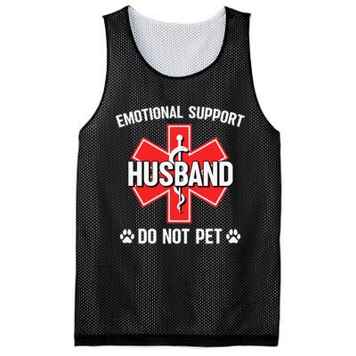 Emotional Support Husband Do Not Pet Couple Humor Dog Lover Mesh Reversible Basketball Jersey Tank