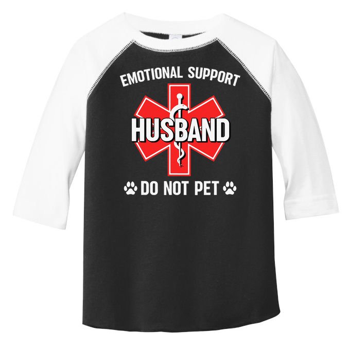 Emotional Support Husband Do Not Pet Couple Humor Dog Lover Toddler Fine Jersey T-Shirt