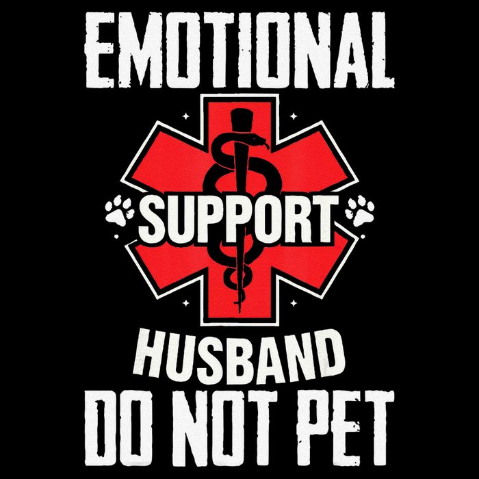Emotional Support Husband Do Not Pet Sustainable Bucket Hat