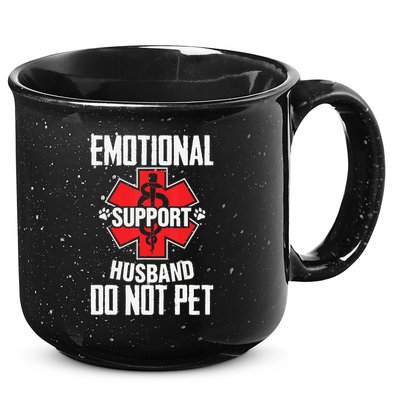 Emotional Support Husband Do Not Pet 15oz Campfire Ceramic Mug