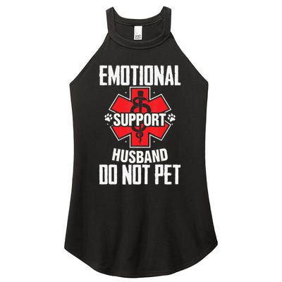 Emotional Support Husband Do Not Pet Women's Perfect Tri Rocker Tank