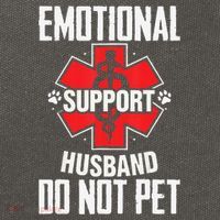 Emotional Support Husband Do Not Pet Cotton Canvas Backpack
