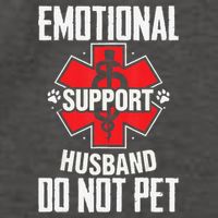 Emotional Support Husband Do Not Pet Vector Backpack