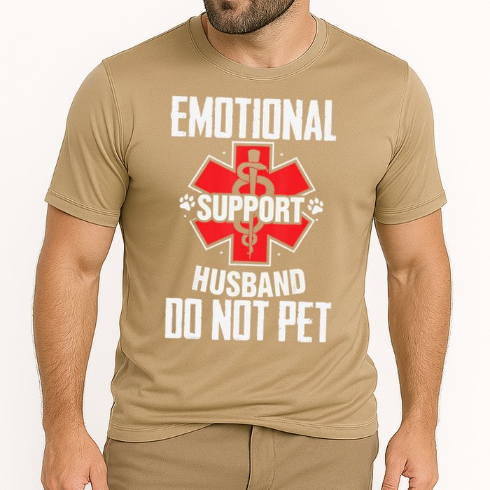 Emotional Support Husband Do Not Pet Cooling Performance Crew T-Shirt
