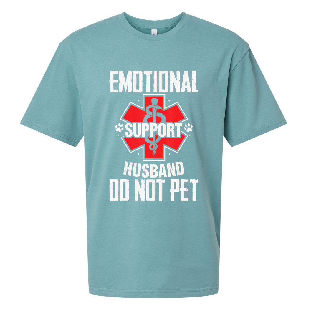 Emotional Support Husband Do Not Pet Sueded Cloud Jersey T-Shirt