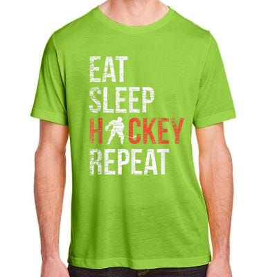 Eat Sleep Hockey Repeat Ice Hockey Adult ChromaSoft Performance T-Shirt