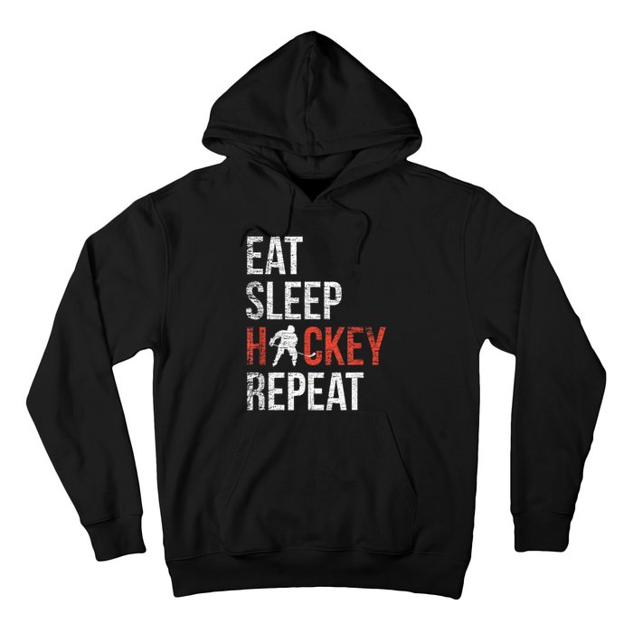 Eat Sleep Hockey Repeat Ice Hockey Hoodie