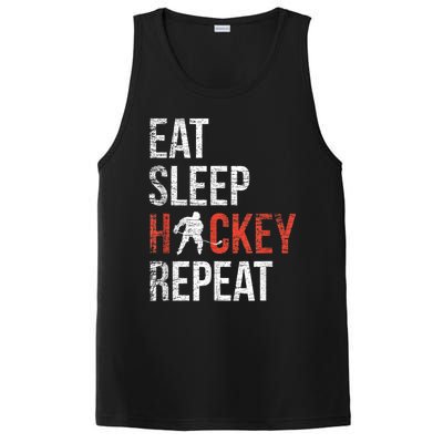 Eat Sleep Hockey Repeat Ice Hockey PosiCharge Competitor Tank