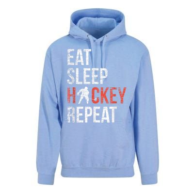 Eat Sleep Hockey Repeat Ice Hockey Unisex Surf Hoodie