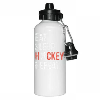 Eat Sleep Hockey Repeat Ice Hockey Aluminum Water Bottle 