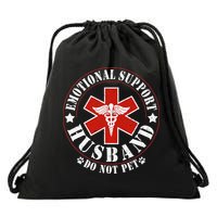 Emotional Support Husband Do Not Pet Funny Husband Drawstring Bag