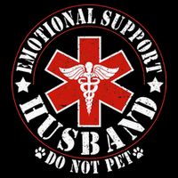 Emotional Support Husband Do Not Pet Funny Husband Drawstring Bag