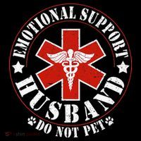 Emotional Support Husband Do Not Pet Funny Husband 16 in Basic Backpack