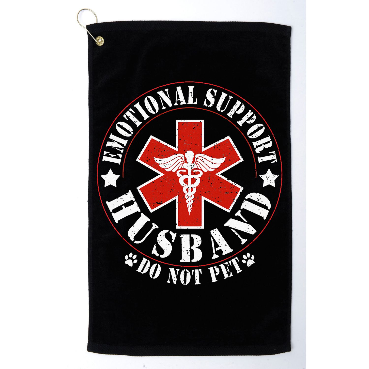 Emotional Support Husband Do Not Pet Funny Husband Golf Towel