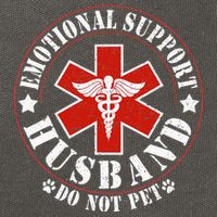 Emotional Support Husband Do Not Pet Funny Husband Cotton Canvas Backpack