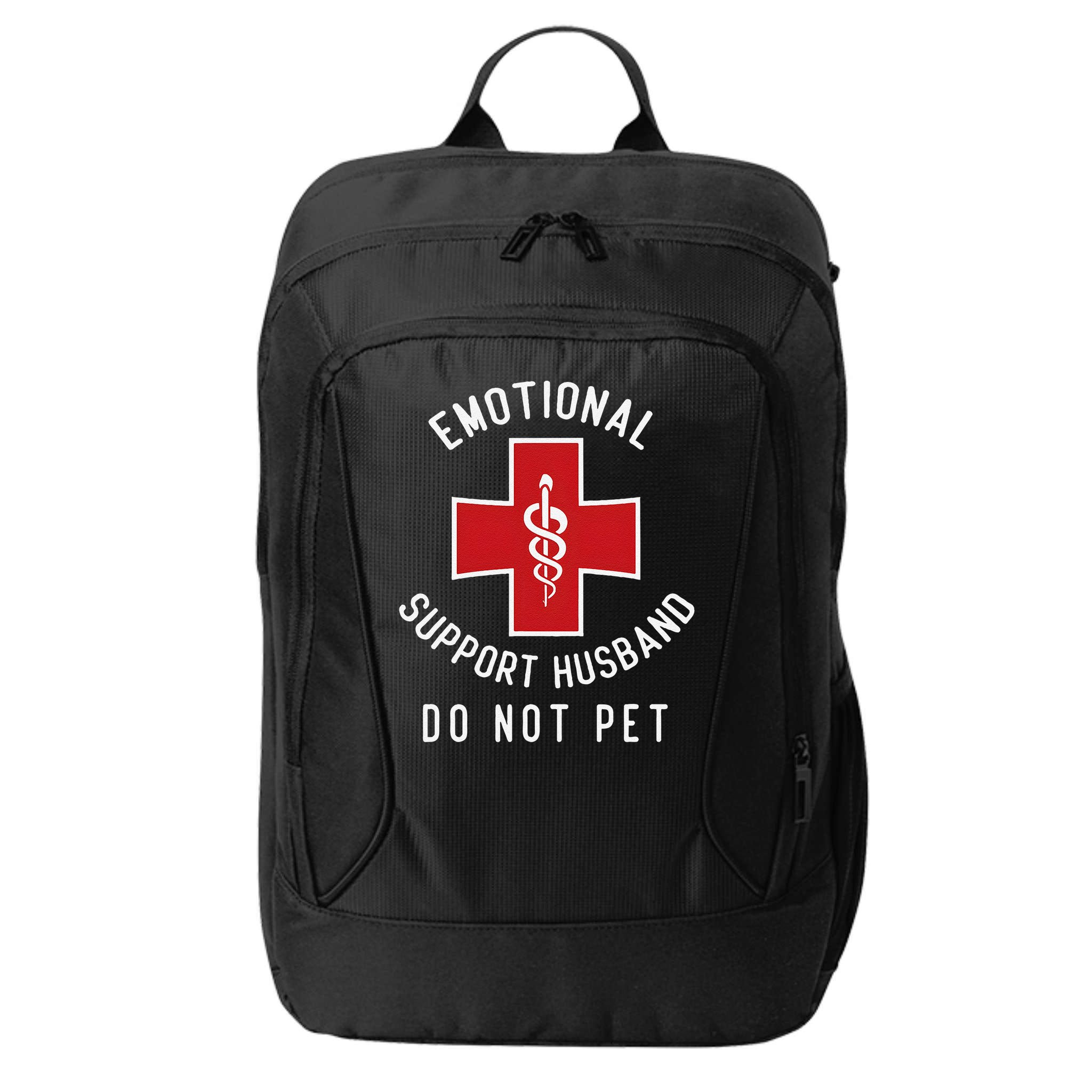Emotional Support Husband Do Not Pet Funny City Backpack