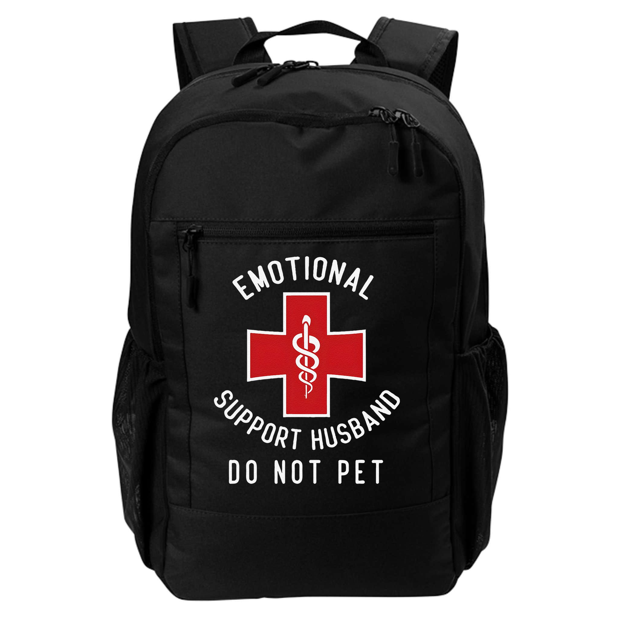 Emotional Support Husband Do Not Pet Funny Backpack