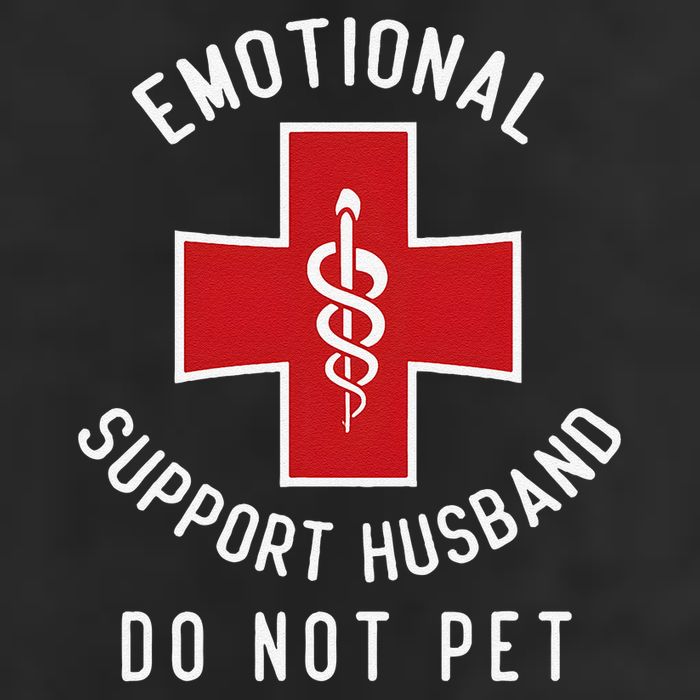 Emotional Support Husband Do Not Pet Funny Golf Towel