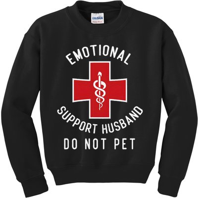 Emotional Support Husband Do Not Pet Funny Kids Sweatshirt