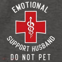Emotional Support Husband Do Not Pet Funny Vector Backpack