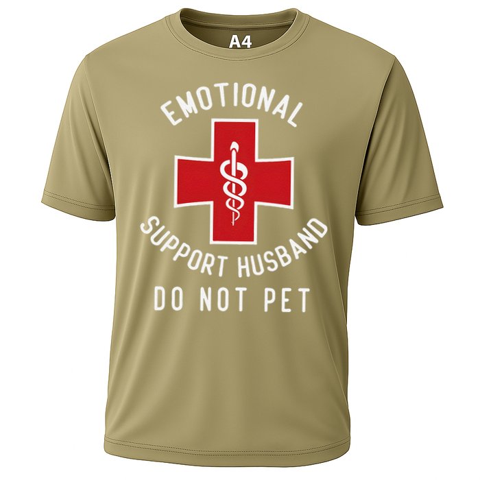 Emotional Support Husband Do Not Pet Funny Cooling Performance Crew T-Shirt