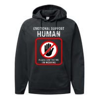 Emotional Support Human Halloween Costume Do Not Pet Me Performance Fleece Hoodie